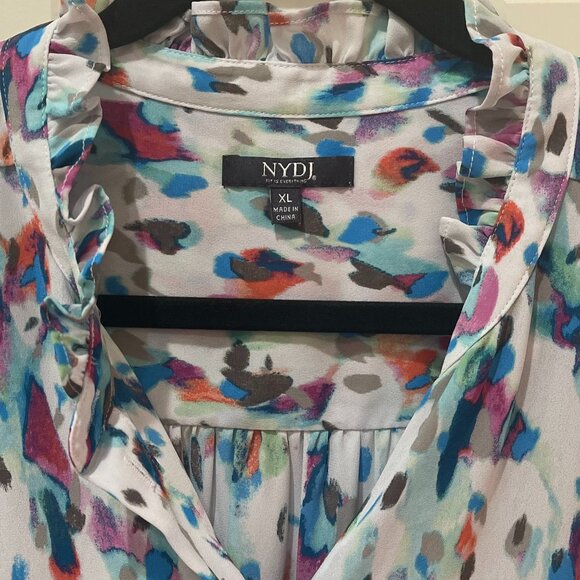 NYDJ flowy button down shirt size XL - Picture 2 of 4